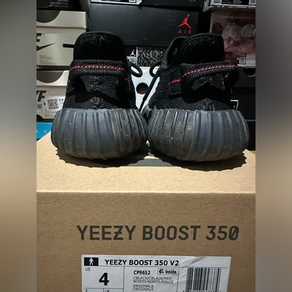adidas Yeezy Boost 350 V2 (Black Red) - Picture 4 of 5